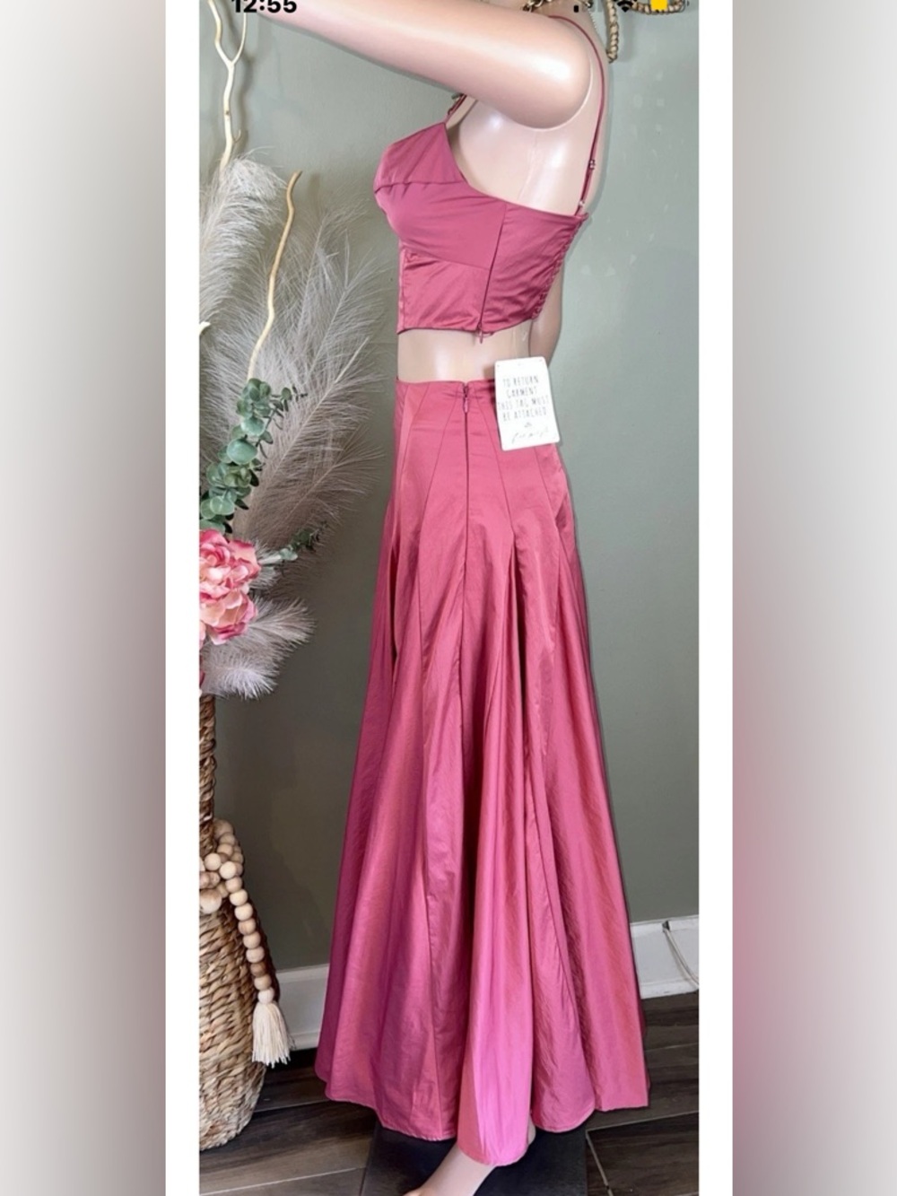 Free People Mya Set Rose Pink Sz 2 - Picture 6 of 16